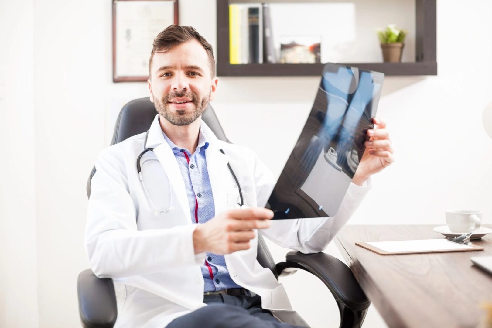 Doctor sitting on chair