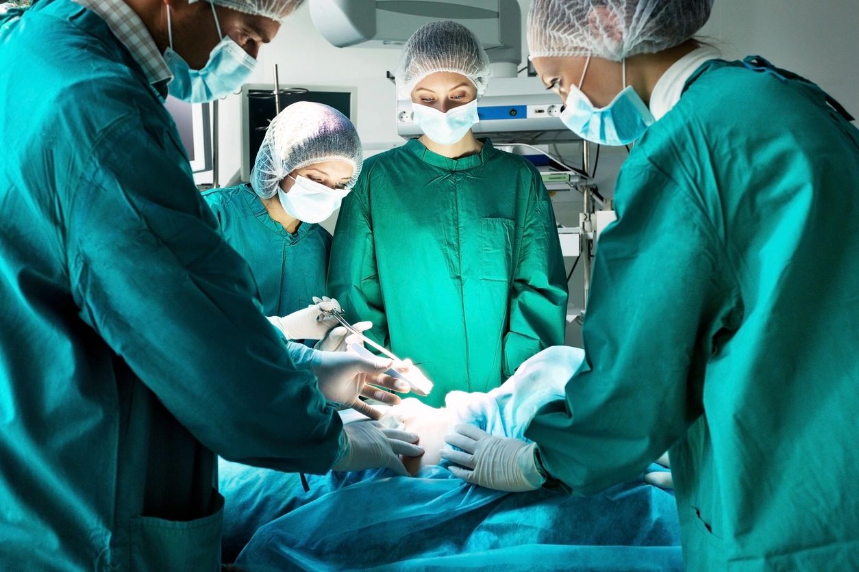 Doctors doing operation